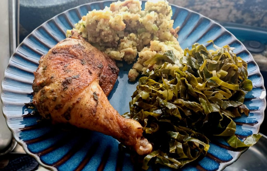 French Inspired Chicken Thighs and Collard&nbsp;Greens